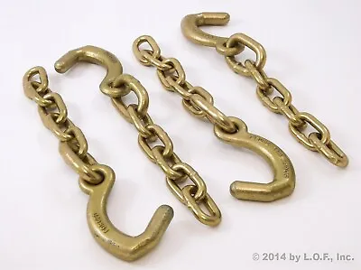 (4) 5/16'' X 6in Tow Chain Transport Chain Forged Mini J Hook • $44.28