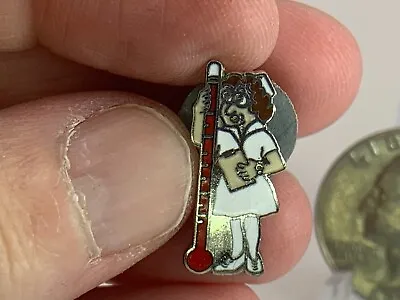 Medical Nurse With Fever Thermometer Vintage Tack Pin T-2783 • $9.99