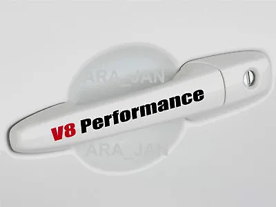 V8 PERFORMANCE Sport Decal Sticker Racing Car Door Handle Logo Emblem Motorsport • $9.95