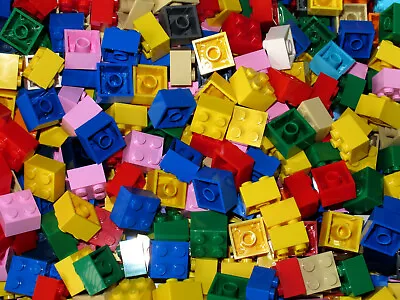  LEGO Bricks  2x2 X 100 Pcs - Part. No. 3003   Mixed Colours - New • £8.85