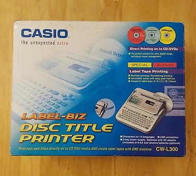 Vintage Retro Casio CD/DVD Disc Title Printer & Label Maker CW-L300 • $120