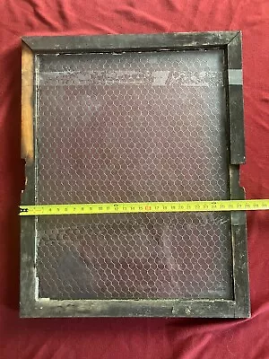 Pebbled Chicken Wire Window Industrial Era With Frame 28x35 • $200