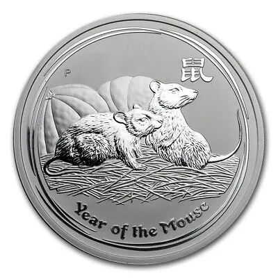 2008 AUSTRALIA YEAR OF THE MOUSE SILVER 2 OZ COIN Very Low Mintage • $999