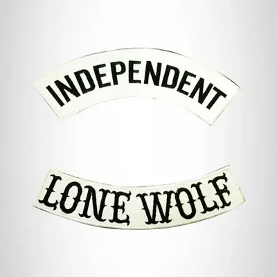 Independent Lone Wolf Rocker Patches Set For Biker Vest • $19.51