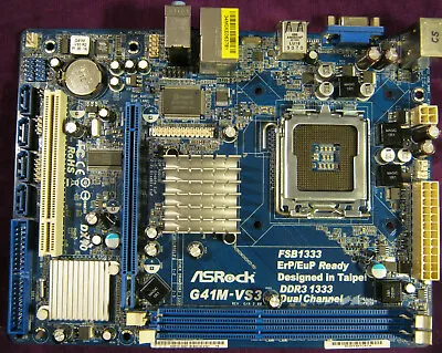 ASROCK G41M-VS3 Rev 2.00 LGA 775 DDR3 MATX Motherboard • £45.60