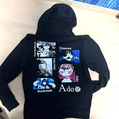 Ado Hoodie Black Japanese Women's M Size Rare Usseewa Odo Gira Gira Ready Made • $59