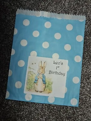 £1.99 • Buy Personalised Party Bags Sweet Buffet Classic Peter Rabbit Christening Naming Day