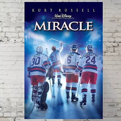 Miracle Movie Poster Kurt Russell Poster Ice Hockey 11x17  Wall Art Trendy • $14.90