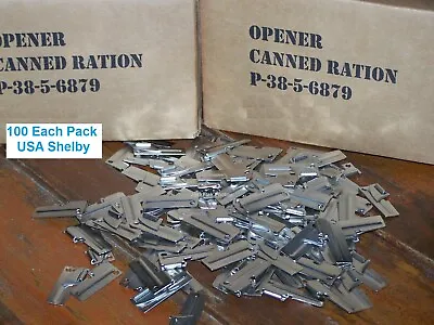 100 P38 Can Opener Shelby Co US Army Military USMC Mess Kit Ration Camp Hiking • $49.90