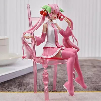 VOCALOID Hatsune Miku Sakura Cherry Blossom Cake Topper Toy Chair Figure Bulk • $14.99