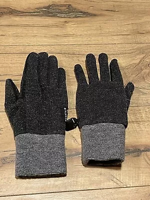 Mountain Hardwear Women's Black & Gray Cloth Gloves Size Medium ~ EUC • $25.99