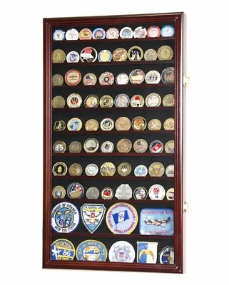 16 X 26 InchLarge Military Challenge Coin Display Case Cabinet Holders Rack 98% • $135.90