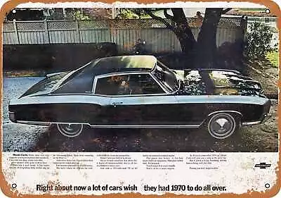 Metal Sign - 1970 Chevrolet Monte Carlo - Vintage Look Reproduction • $18.66