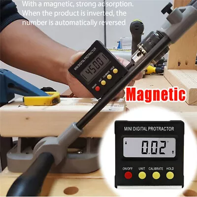 Magnetic LCD Digital 360°Level Angle Finder Protractor Inclinometer Bevel Gauges • £11.99