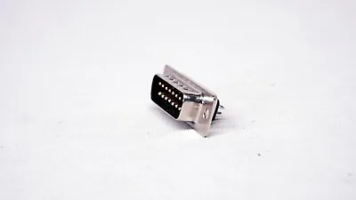 1 X  15 Pin Male D-Sub 2 Row Chassis Mount Solder Connector Plug DB15 Black • £3.89