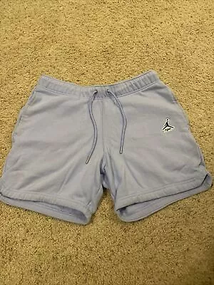 Jordan Sweat Shorts Mens Size M Medium Flight Air Drawstring Stretch Blue • $15