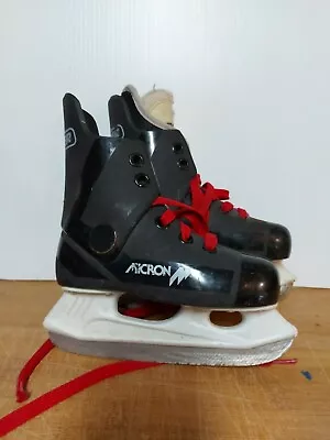 Vintage Micron Laser Hockey Skates Youth Canadian Rare Size 10 Used • $14.77