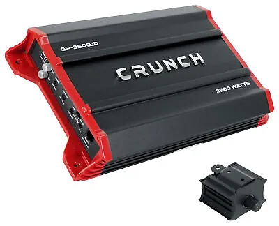 Crunch GP-3500.1D 3500 Watt @ 1 Ohm Mono Car Amplifier Audio Amp Class D • $94.47