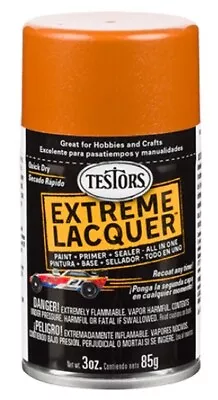 Testors Model Master Gloss FIERY ORANGE LACQUER Spray Paint Can 3 Oz. 1831 • $9.30