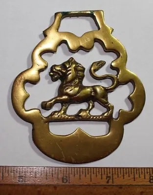 Vintage Horse Brass Lion Equine Martingale Decoration Good Luck • $12