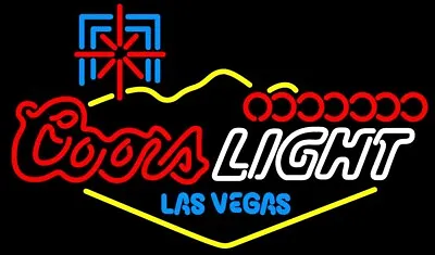 $84.99 • Buy 10  Vivid Coors Light Las Vegas Neon Sign Light Lamp Beer Man Cave Wall Decor
