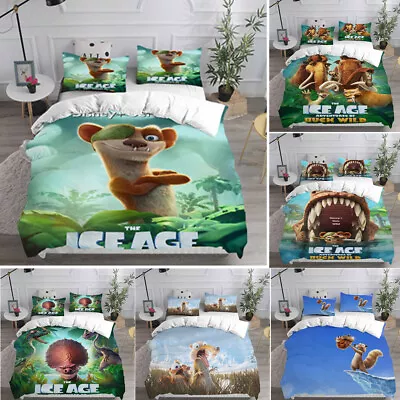 Ice Age Scrat Tales Squirrel Animal 3D Duvet Cover Bedding Set Pillowcase Quilt • $30.80