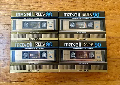 Lot Of 4 MAXELL XLII-S 90 Super Fine Blank Audio Cassette Tape (Sealed) NOS • $79.99