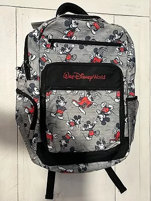 Walt Disney World Parks Mickey Mouse All Over Sketch Back Pack Bag NEW !! • $54.98