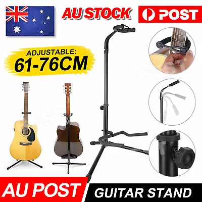 $16.75 • Buy Upgraded Folding Guitar Stand Bass Tripod Electric Acoustic Floor Holder Rack