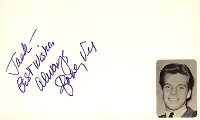 Bobby Vee Signed Auto 3x5 Index Card Rubber Ball • $149.99