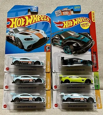 🔥Hot Wheels Aston Martin Vantage GTE/GT3~Lot Of 6! HW Race New For 2015! GULF • $14.95