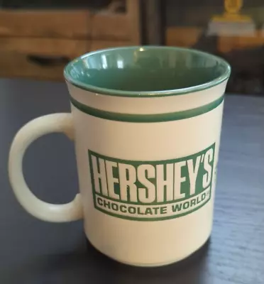 Vintage Hershey’s Chocolate World Mug Hershey PA Embossed Factory Art Cup Green • $15