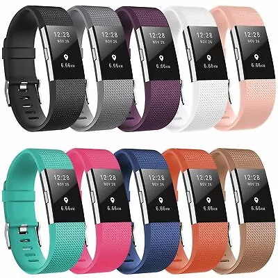 $3.26 • Buy Replacement Strap Wristband Silicone Rubber Band Bracelet For Fitbit CHARGE2 2HR