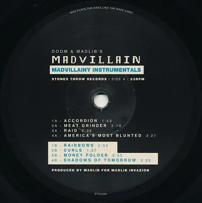 MF Doom & Madlib - Madvillain – Madvillainy Instrumentals Double Vinyl LP RARE!! • £89