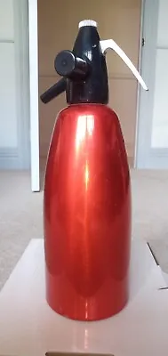 Retro Vintage Red Anodised Soda Syphon Bottle  Hungary • $20