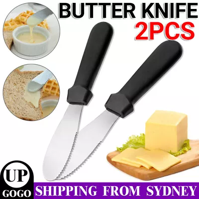 2x Butter Knife Spatula Sandwich Spreader Cake Margarine Icing Decorating Knives • $8.95