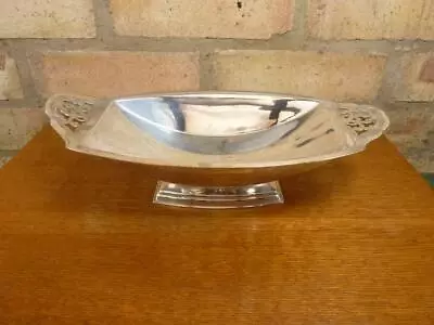 £19.99 • Buy Nice Vintage  Silver Plated 11  Pedestal Serving Bowl Pierced Handles
