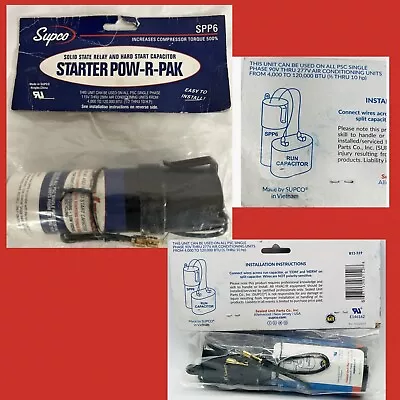 Supco SPP6 Super Boost Relay & Hard Start Capacitor Starter POW-R-PAK Compressor • $13.26