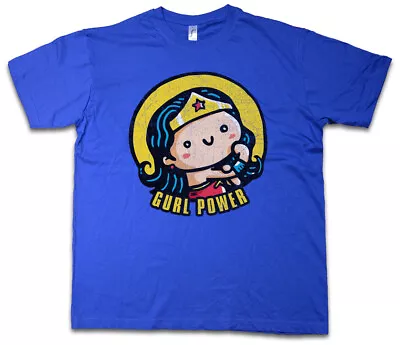 Gurl Power I T-Shirt Wonder Fun Comic Look Girl Woman Hero Feminism Heroine • £23.94