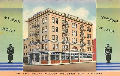 Linen Postcard Mizpah Hotel Tonopah NV On Death Valley-Boulder Dam Hwy Unposted • $10.43