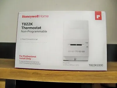 NEW Honeywell T822K1000 MERCURY FREE  NON PROGRAMMABLE 1 HEAT THERMOSTAT • $24.99