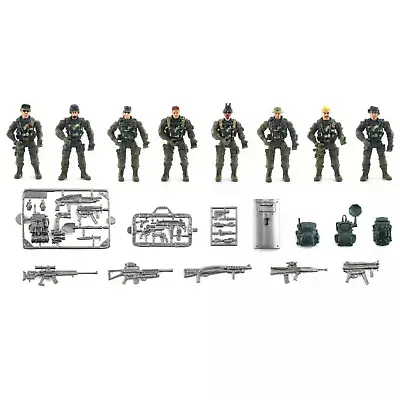 8 Pcs Military Army Action Figure Movable Joints Military Soldiers Model Toy • $13.53