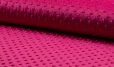 £9.99 • Buy Luxury Supersoft DIMPLE Cuddle Soft Fleece Fabric Material - SUGAR PINK