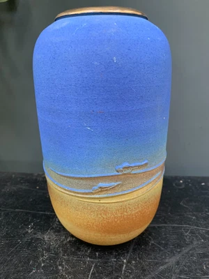 £8 • Buy Unusual Studio Pottery Landscape Vase, Probably European