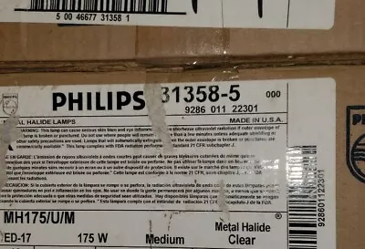 $12 • Buy (1 Bulb) Philips MH175/U/M Metal Halide Lamp Light Bulb 175W M57/E Medium Base