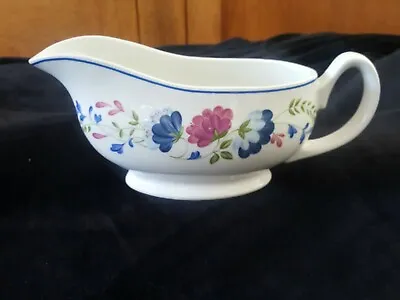 £10.63 • Buy Vintage BHS PRIORY TABLEWARE Gravy Boat  Made In BRITAIN White,Blue,Red 