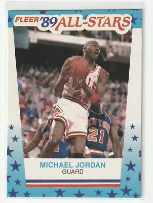 1989-90 Fleer All-Stars Stickers Michael Jordan #3 HOF (A) • $7.95