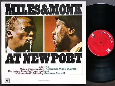 MILES DAVIS THELONIOUS MONK JOHN COLTRANE At Newport LP COLUMBIA CL 2178 MONO • $92.64