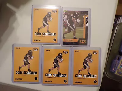 5 Missouri Tigers Cody Schrader 2023 Onit Football Rookie Rc Card Lot • $19.99