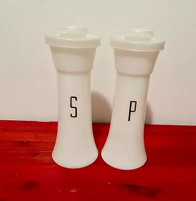 VINTAGE Tupperware Salt And Pepper Shaker Set  With Silver Letters #718 • $24.99